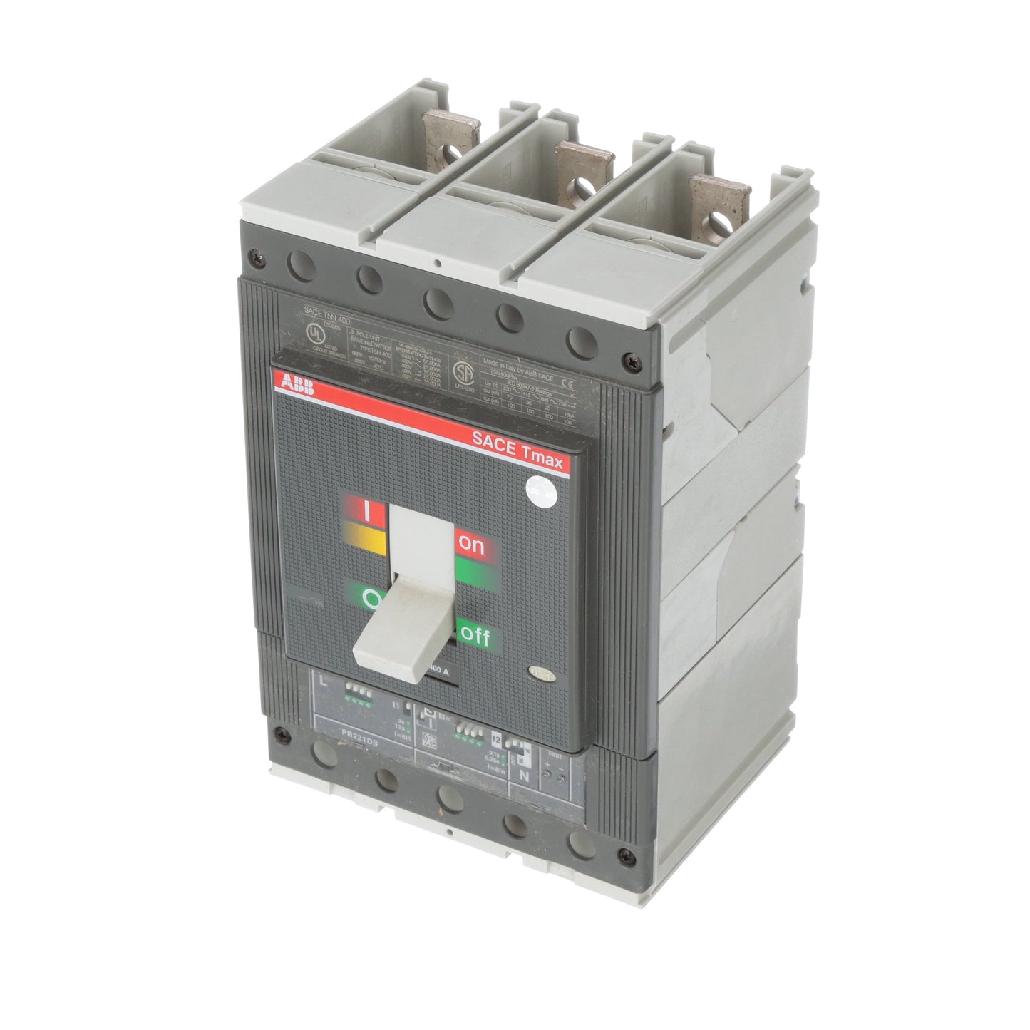 ABB T5N400BW Circuit Breaker | 600V 400A 3P 25kA@480V Bolt-On SACE Tmax