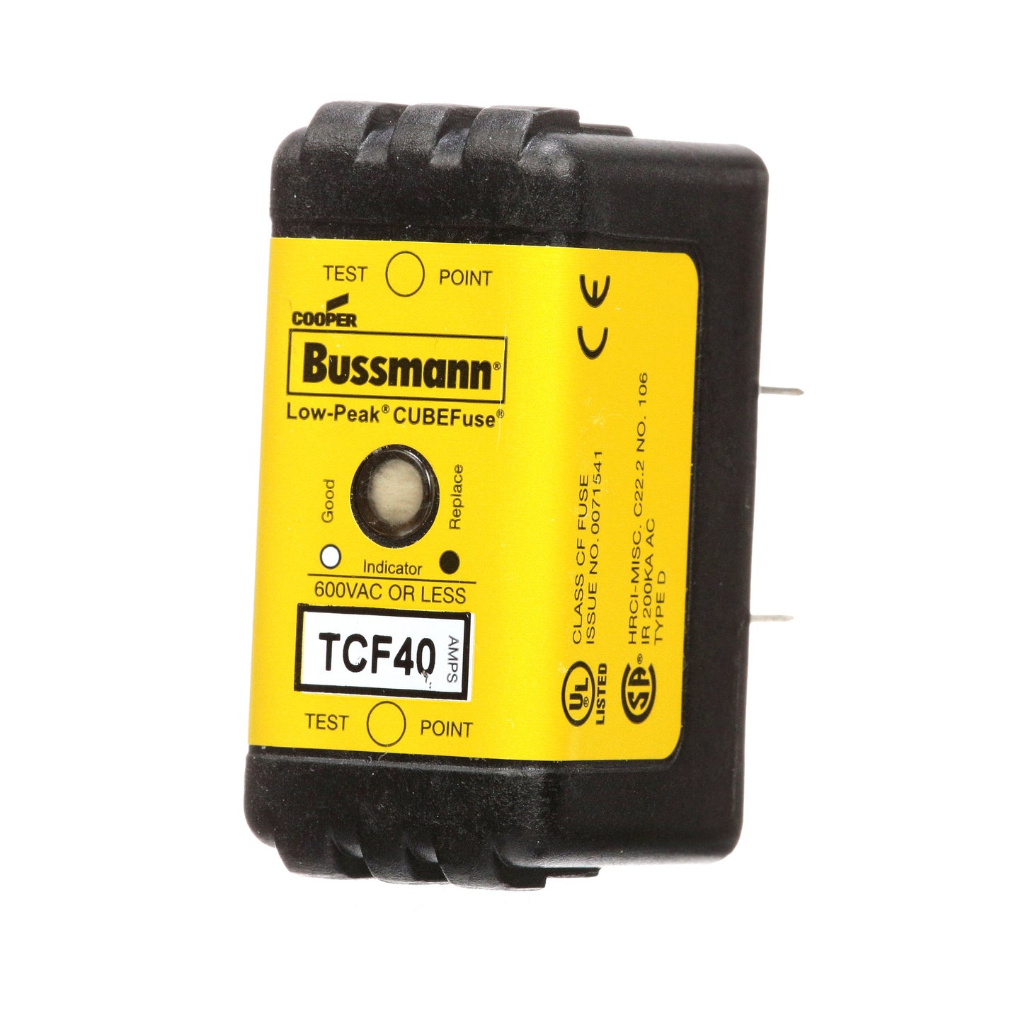 Bussmann TCF40 Low Voltage Fuse | 600V 40A 300kA@600V TD CUBEFuse