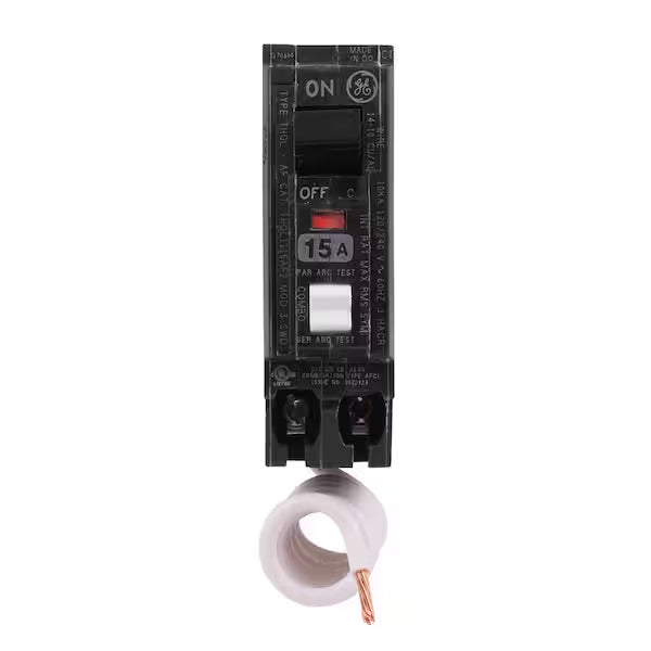 General Electric THQL1115AFP2 Circuit Breaker | 240V 15A 1P 10kA@240V Plug-In Q-Line