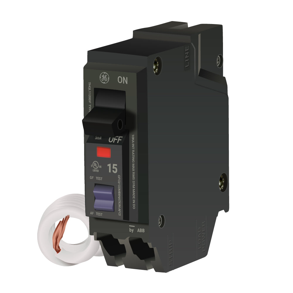 General Electric THQL1115DF Circuit Breaker | Q-Line THQL 120V 15A