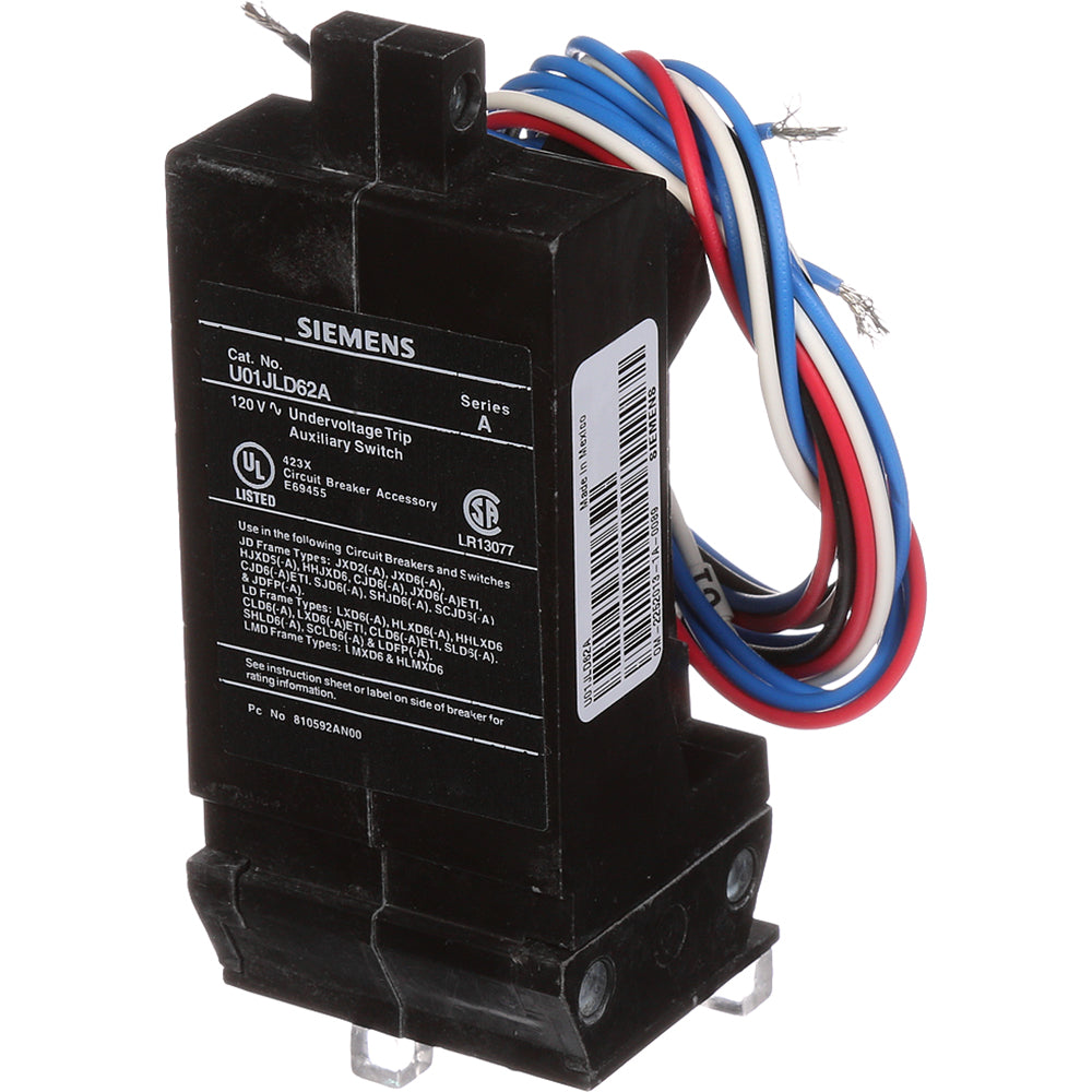 Siemens U01JLD62A Circuit Breaker Under Voltage Release 120/120V Sentron Series