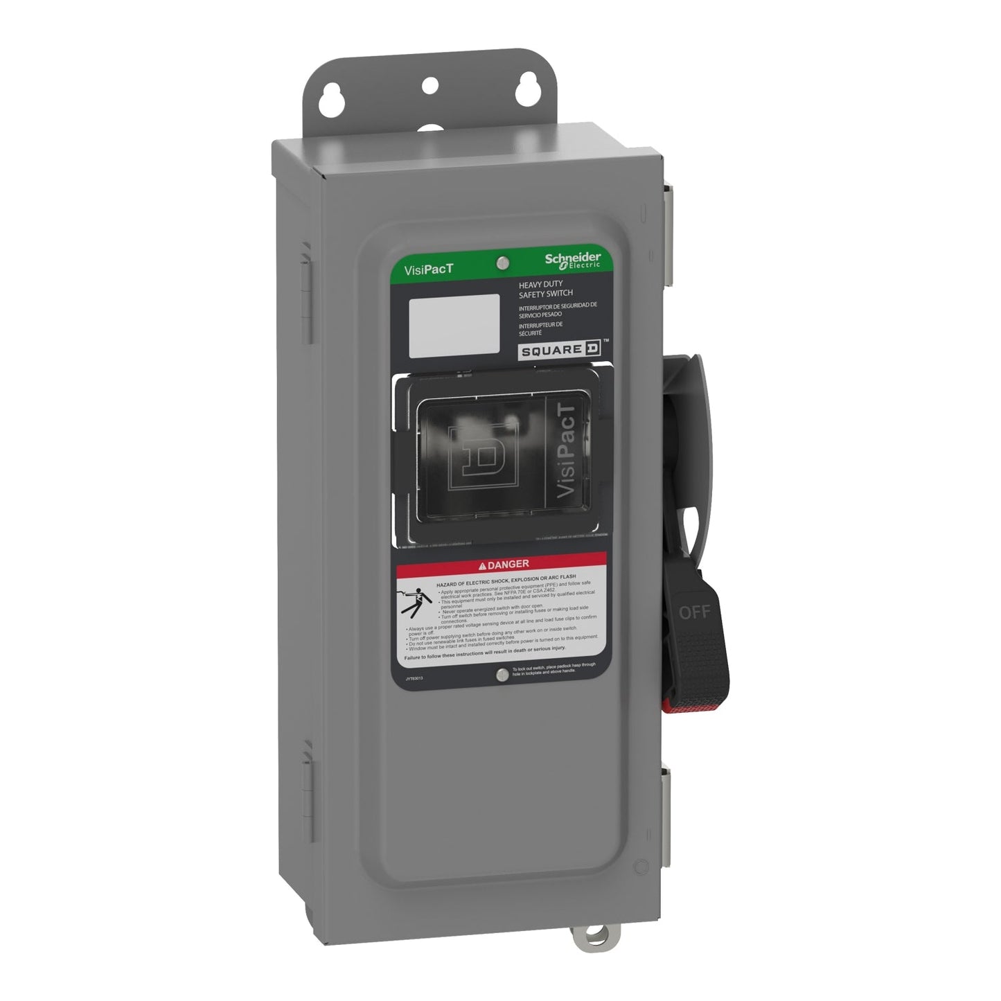 Square D VH321AWKGL Disconnect | 240V 30A 3P Fusible Switch VH