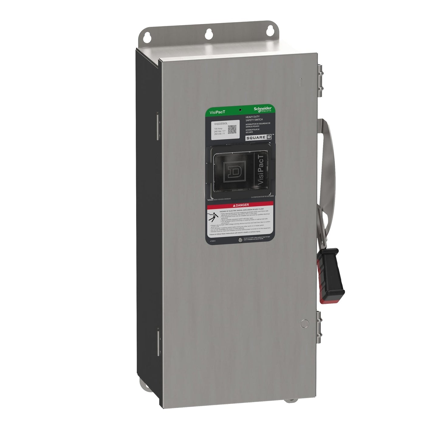 Square D VH223DSGL Disconnect Switch | 240V 100A Fusible 2P VH