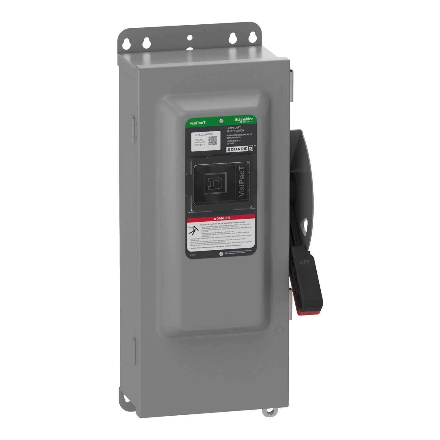 Square D VH323NAWKGL Switch | 240V AC 100A 3P Fusible VH