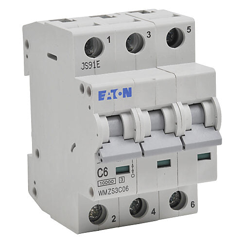 Cutler Hammer WMZS3C06 Circuit Breaker | 480V 6A 3P 10kA@277/480V Feed-Thru WMZS Series
