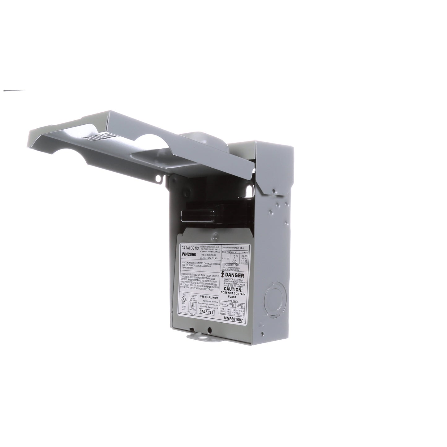 Siemens WN2060 Disconnect Switch | 240V 60A Non-Fusible 3R WN