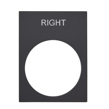 Square D ZB2BY2309 Pushbuttons Standard Legend Plate | 22 MM White Right Black PVC
