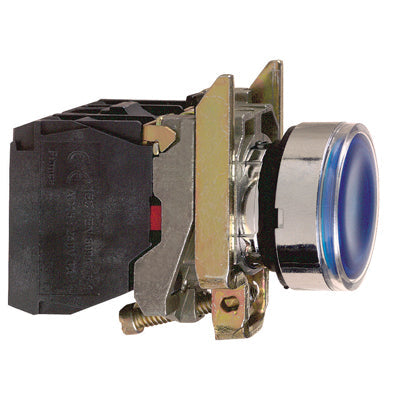 Square D XB4BW36G5 Push button switch | 120V Blue Illuminated 1NO+1NC XB4