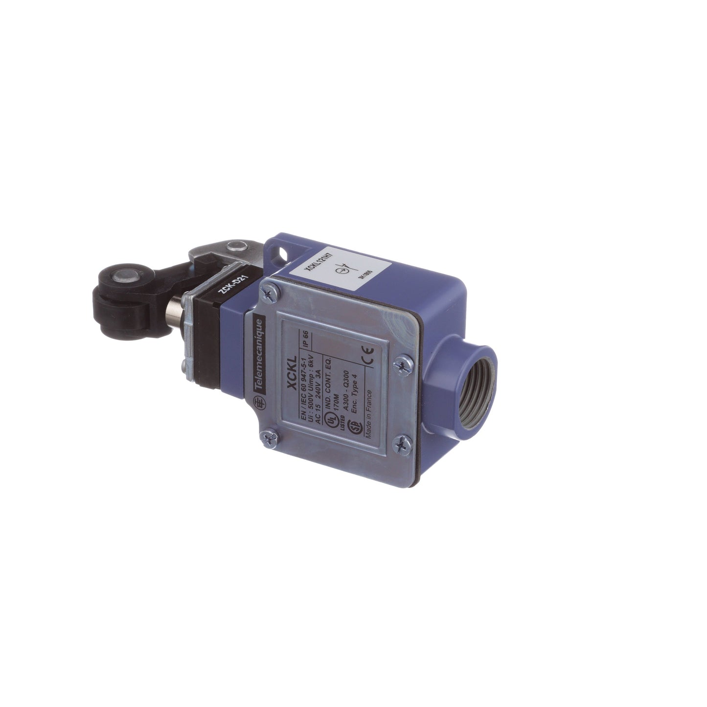 Telemecanique XCKL121H7 Limit Switch Thermoplastic Roller Lever 1 NC/1 NO Snap-Action 3A 240V AC XC Standard