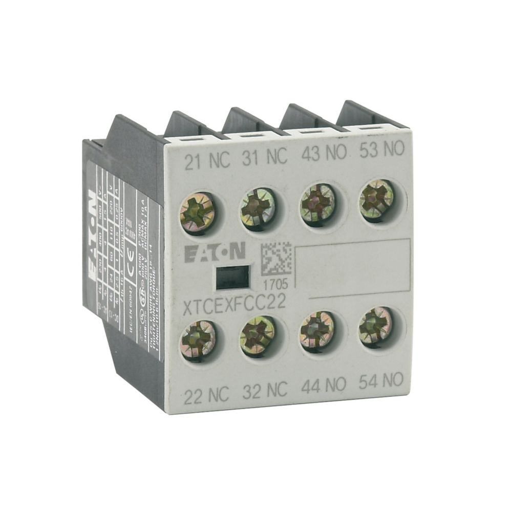 Eaton XTCEXFCC22 Contactor And Motor Starter Auxiliary | 1V 2NO/2NC