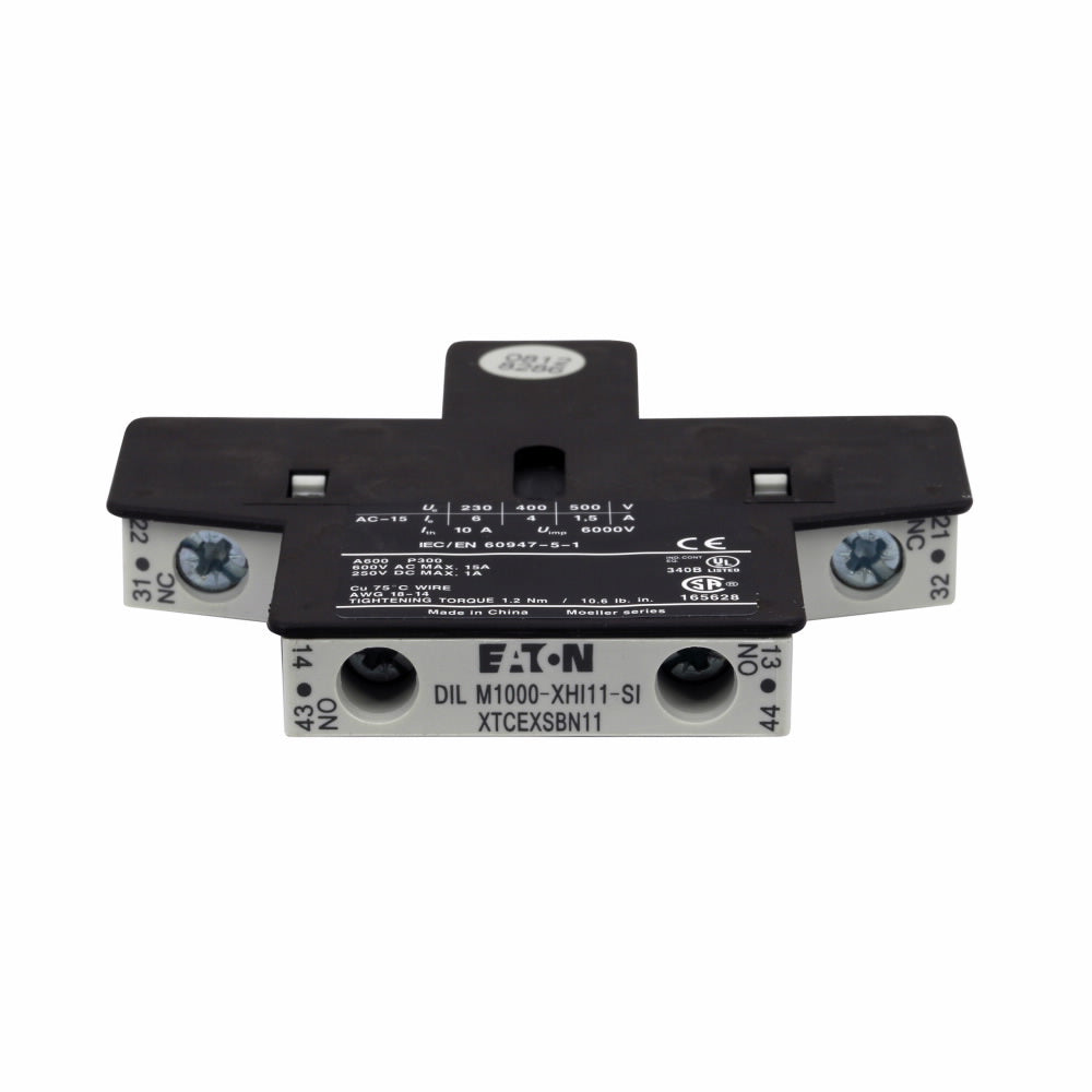Cutler Hammer XTCEXSBN11 Contactor And Motor Starter Auxiliary | 1NO/1NC 690 AC/220 DC XT Series