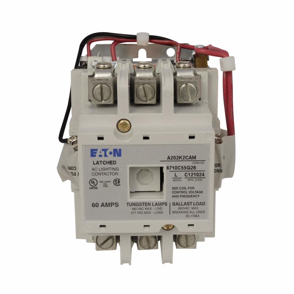 Eaton A202K2CAM Reversing Magnetic Starter NEMA Size 2 3 Pole 3 Phase 600V 60A 120V Coil A202