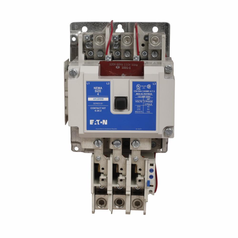 Eaton AN16NN0B Motor Starter 3 pole 3 phase 600V 135A 240V 60Hz 220V 50Hz coil Size 4 Freedom AN16