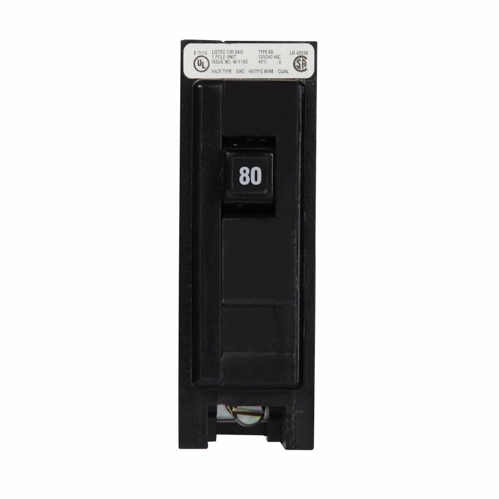 BAB1080 - Westinghouse/ Eaton/ Cutler Hammer Bolt-On 80 Amp 1 Pole Circuit Breaker - Essential Electric Supply