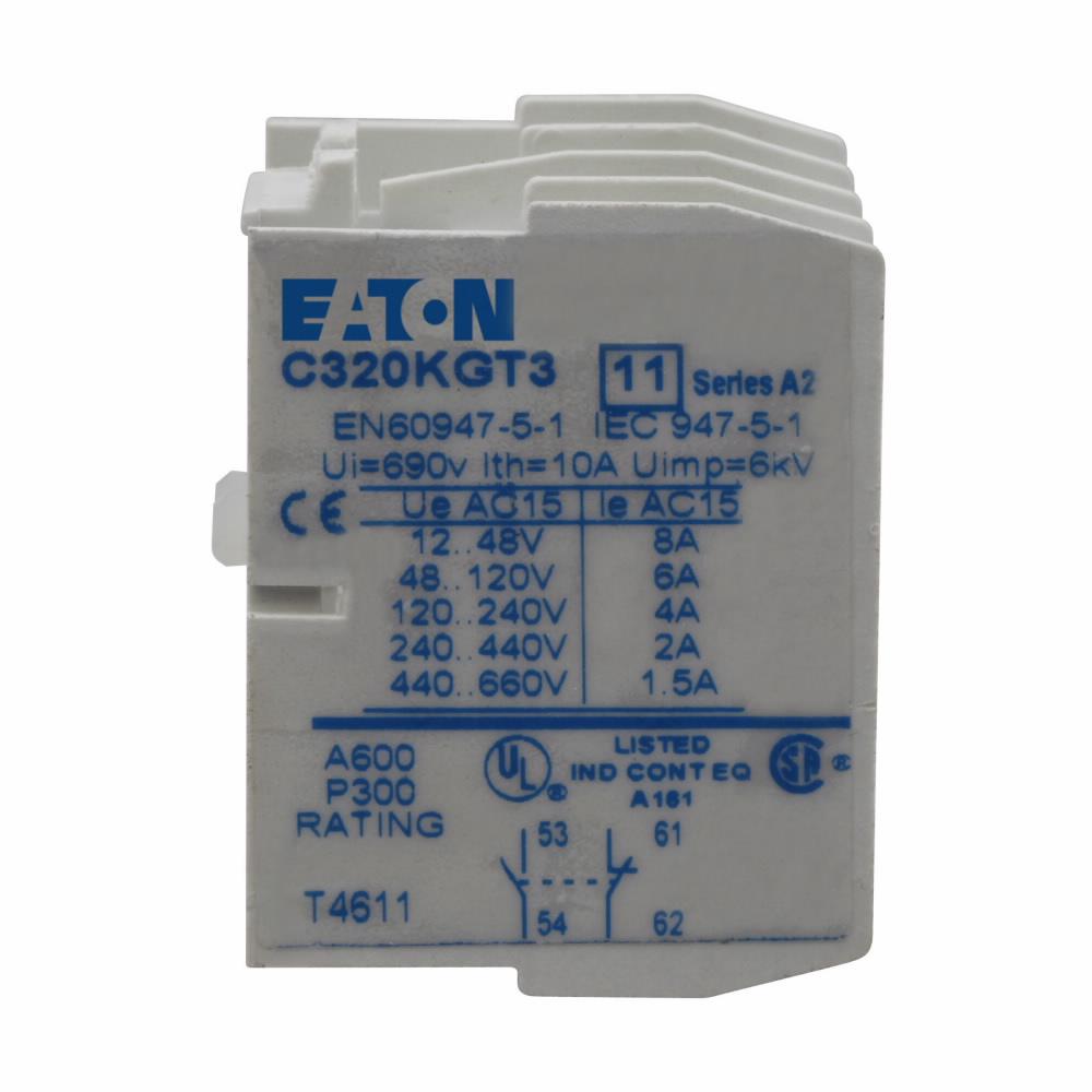 Cutler Hammer C320KGT3 Contactor And Motor Starter Auxiliary | 1NO/1NC Freedom Series
