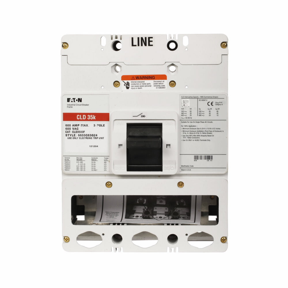 CHLDB3600FT33W - Eaton/ Cutler Hammer/ Westinghouse 600 Amp 3 Pole Circuit Breaker - Essential Electric Supply