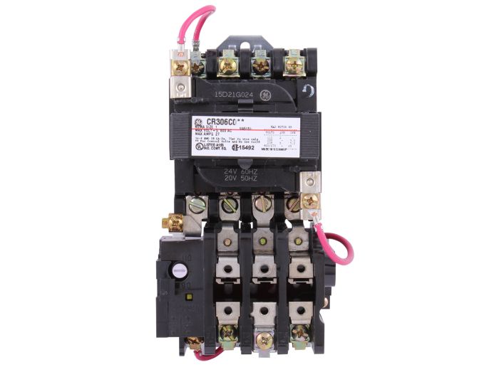 General Electric CR306C024 Motor Starter 3 pole 3 phase 600V 27A 24V coil