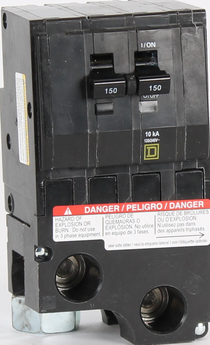 Square D QO2150 Circuit Breaker | 120/240V 150A 2P 10kA@240V Plug-In QO Series