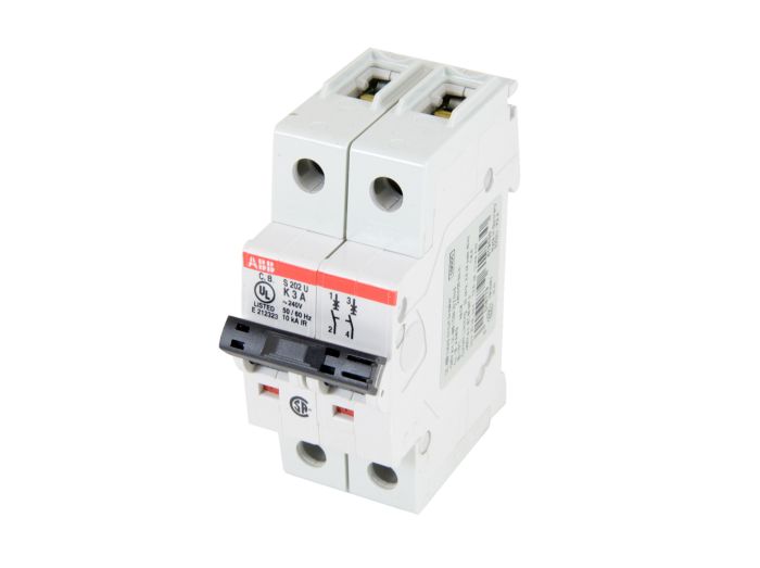 ABB S202U-K3 Circuit Breaker | 240V 3A 2P 10kA@240V Bolt-On S 200 U Series