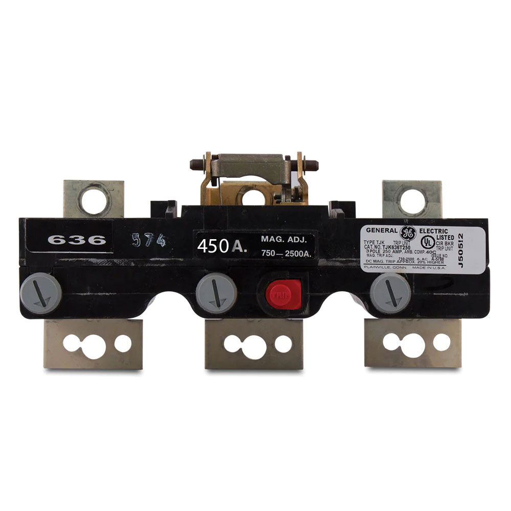 General Electric TJK636T450 Circuit Breaker | 3P 600V 450A Frame LI Thermal Magnetic J600 Line