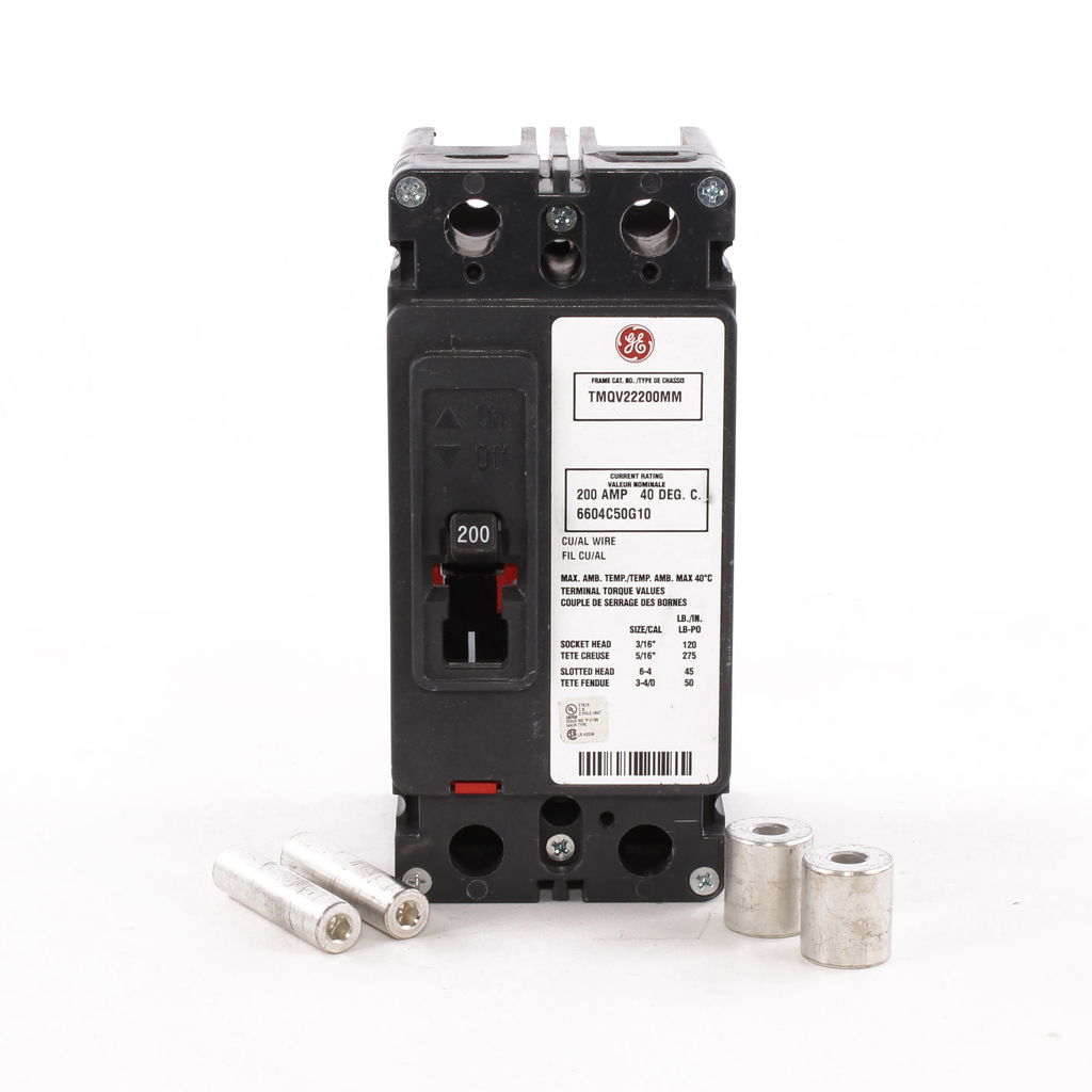 General Electric TMQV22200MM Circuit Breaker | 240V 200A 2P 100kA@240V Bolt-On Mini Mod III