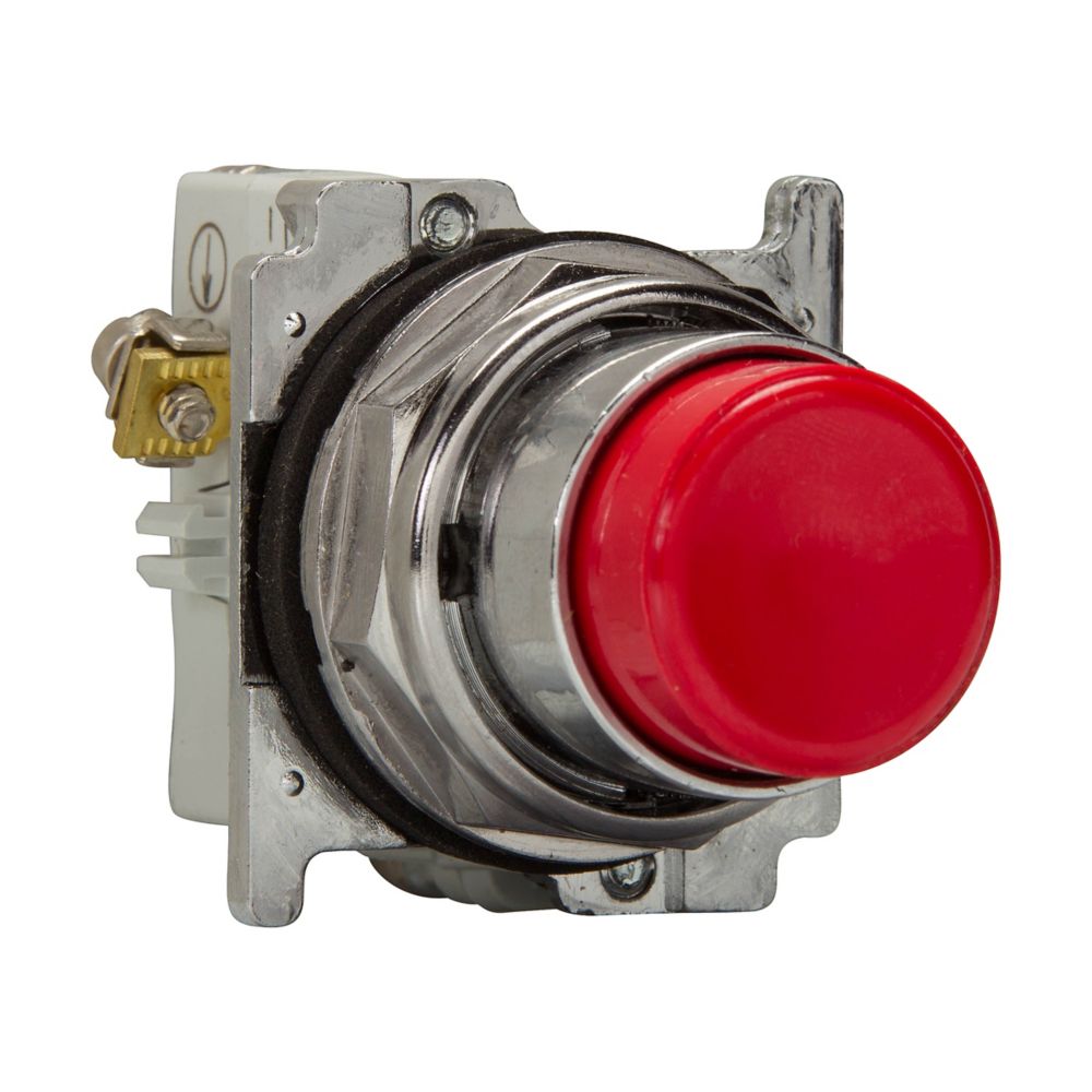 Eaton 10250T25R Pushbutton Switch Heavy-Duty Non-Illuminated Momentary Red Actuator 1NO NEMA 3/3R/4/4X/12/13 10250T Series