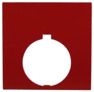 Cutler-Hammer 10250TEP77 Logic Control Pushbutton Legend Plate | 22.5 mm Square Red/Black 10250T Series
