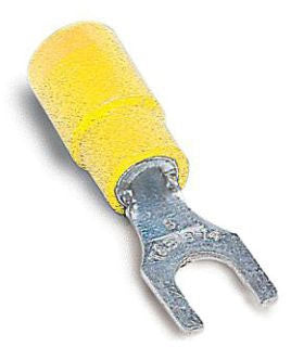 Thomas & Betts 10RC8FX Vinyl Insulated Fork Electrical Terminal | Wire Size 12-10 #8 Stud