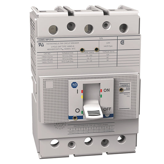 Allen-Bradley 140MG-I8P-D15 Circuit Breaker | 600V 150A 3P 65kA@480V Bolt-On Magnetic Only