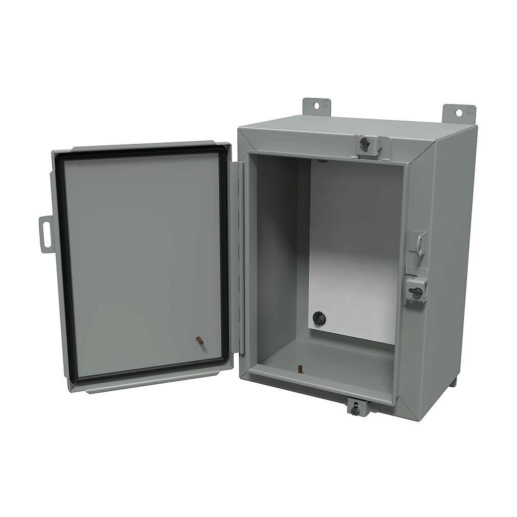 Hammond 1418N4B8 Circuit Breaker Enclosure | 16" X 12" X 8" 25 lb UL 508A Type 3R 12 4 CSA Type 3R 12 4 NEMA Type 3R 4 12 13 IEC 60529 IP66