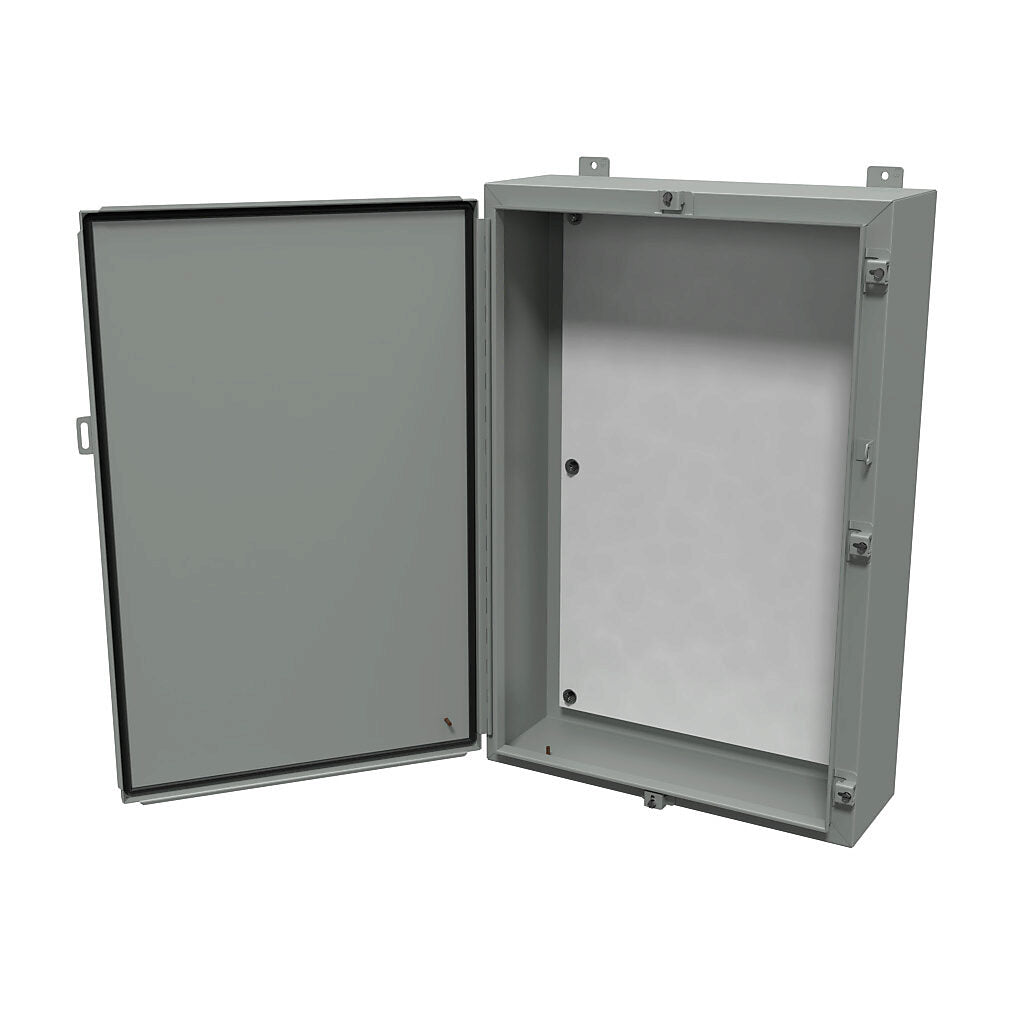 Hammond 1418N4L8 Circuit Breaker Enclosure | 36" x 24" x 8" 88 lb UL 508A Type 3R 12 4 CSA Type 3R 12 4 NEMA Type 3R 4 12 13 IEC 60529 IP66