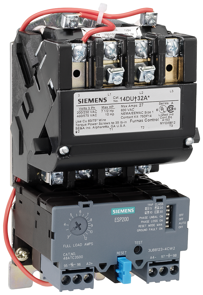 Siemens 14DUE32AF Motor Starter | 3P 3Ph 600V 40A