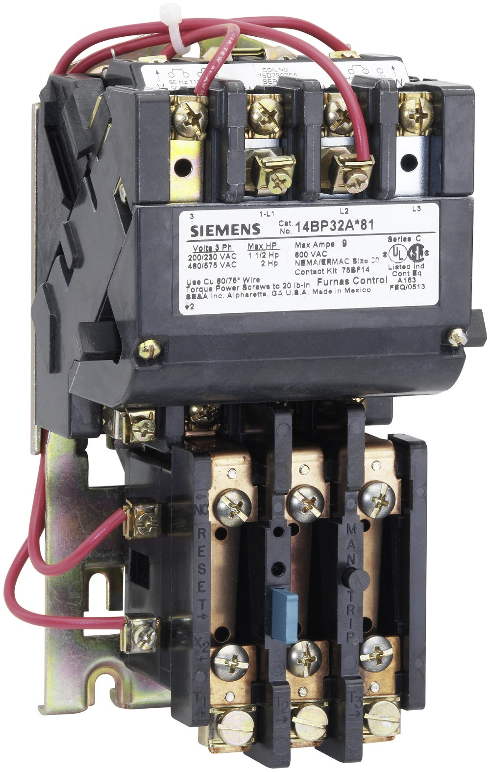 14IP32AF81 Siemens Class 14 Motor Starter 3 pole 3 phase 600V 115A - Essential Electric Supply