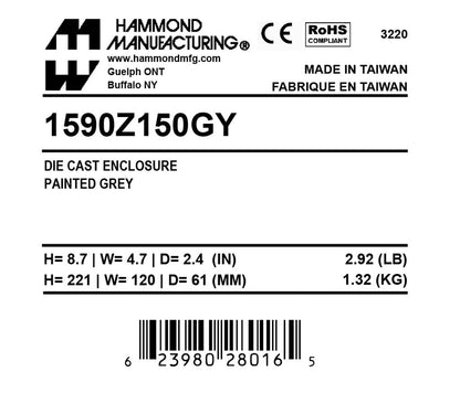 Hammond 1590Z150GY Circuit Breaker Enclosure
