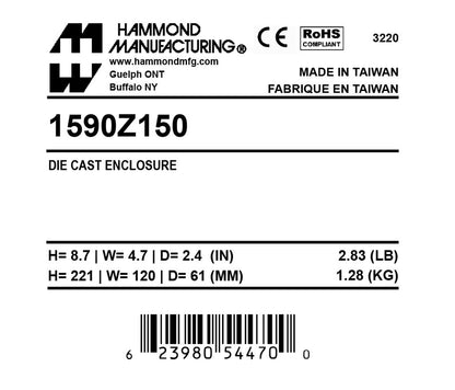 Hammond 1590Z150 Circuit Breaker Enclosure