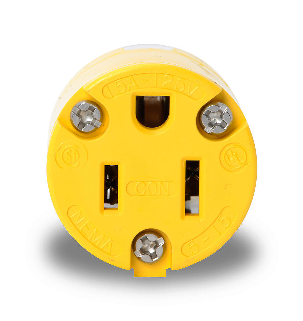 Bryant 15W47BRY Water Tight Connector | 15A 125V 5-15R 2P3W Yellow Thermoplastic BRY