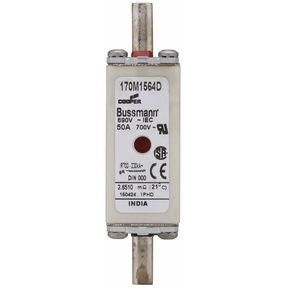 Bussmann 170M1564D Low Voltage Fuse | 690V 50A 200kA@690Vac gR Class Knife Blade NH