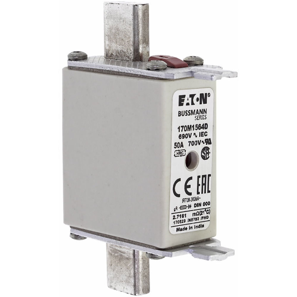 Bussmann 170M1564D Low Voltage Fuse | 690V 50A 200kA@690Vac gR Class Knife Blade NH