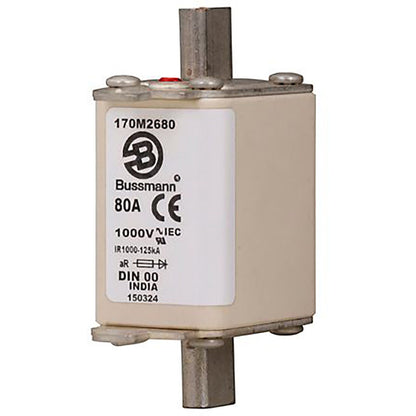 Bussmann 170M2680 Low Voltage Fuse | 1000V 80A 125kA@1000V DIN43620
