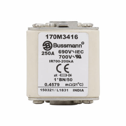 170M3416 Bussmann  Low Voltage Fuse
 690V  250A Fuse - Essential Electric Supply