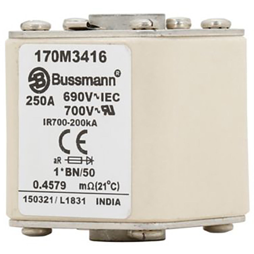Bussmann 170M3416 Low Voltage Fuse | 690V 250A 200kA@690Vac aR