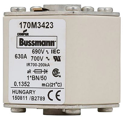 Bussmann 170M3423 Low Voltage Fuse 690V 630A 200kA@690Vac aR Class NH