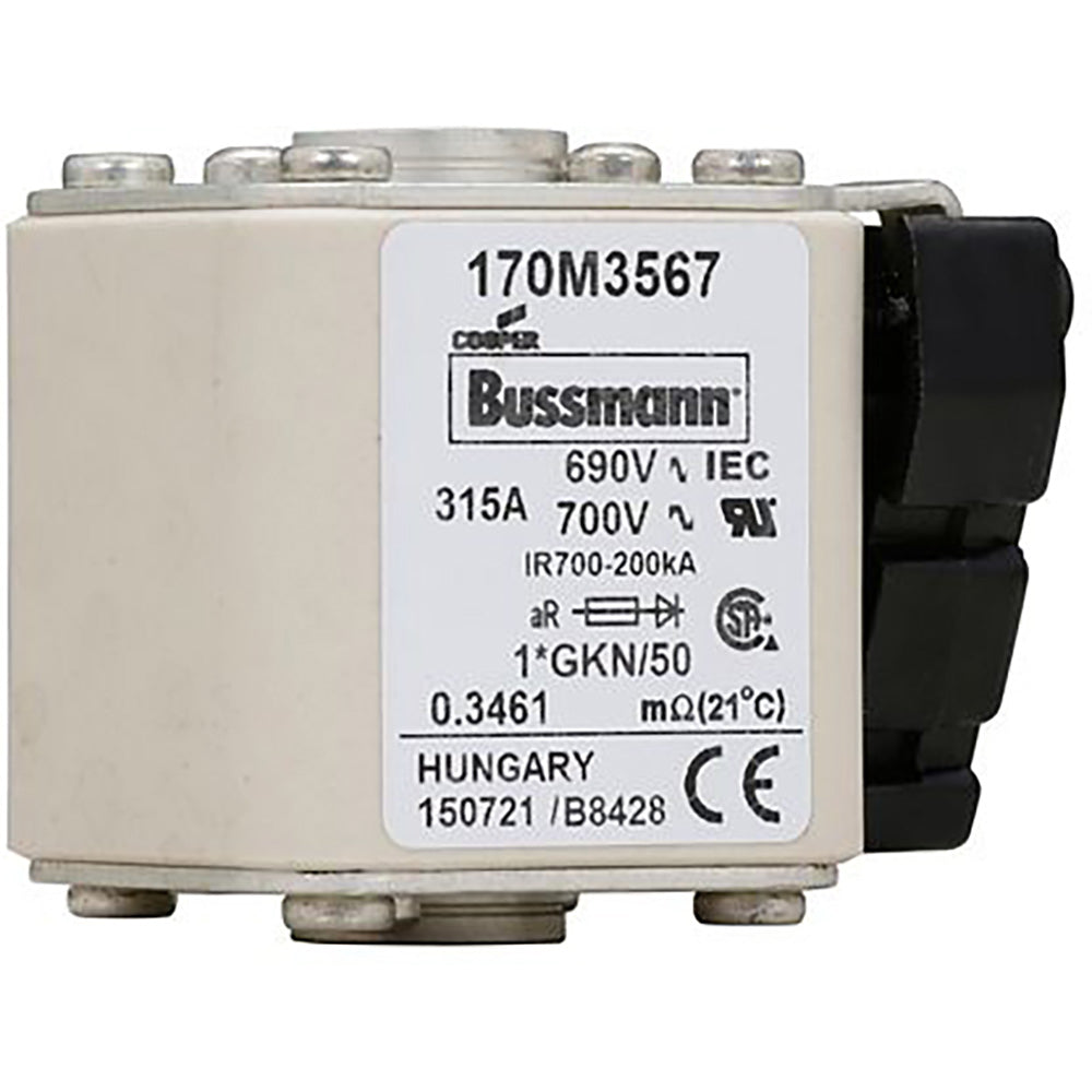 Bussmann 170M3567 Medium Voltage Fuse 700V 315A aR