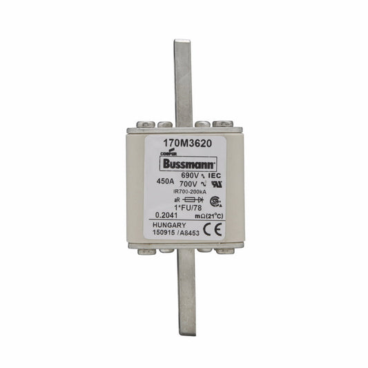 Bussmann 170M3620 Medium Voltage 700V 450A Fuse - Essential Electric Supply