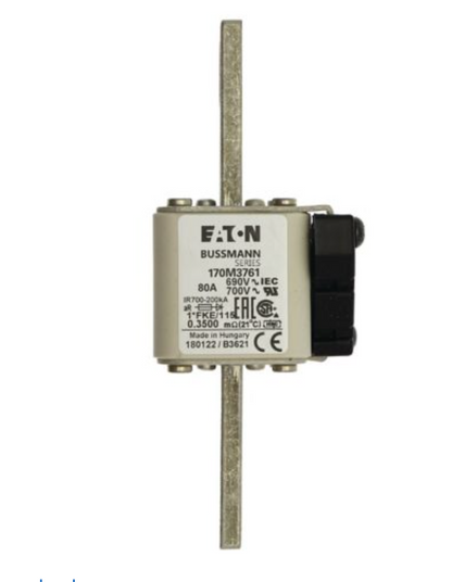 Bussmann 170M3761 Low Voltage Fuse | 690V 80A 200kA@690Vac aR USSTYLE
