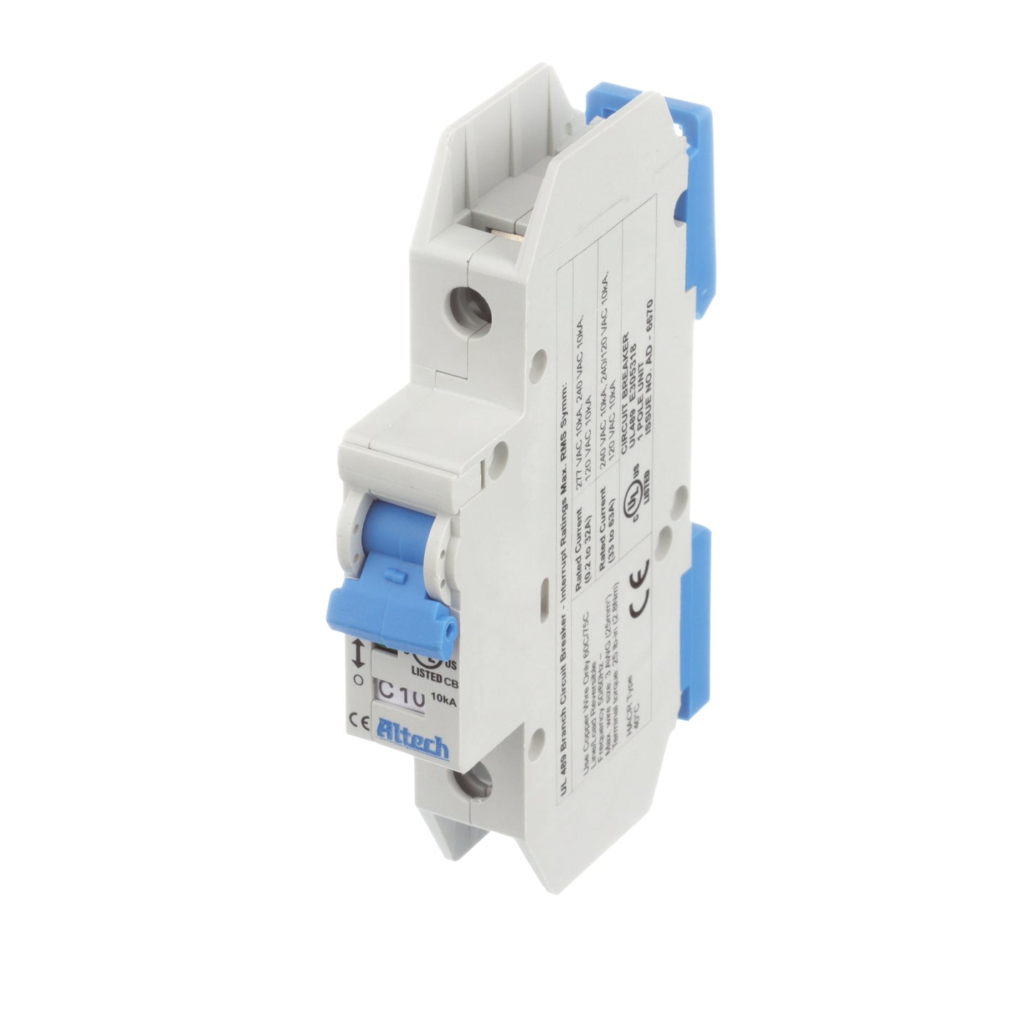 Altech 1CU10L Circuit Breaker | 277V 10A 1P 10kA@277V Thermal Magnetic