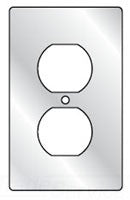 Hubbell 1FA Device Box Cover | Stamped Aluminum Single Gang Duplex Receptacle FS/FD