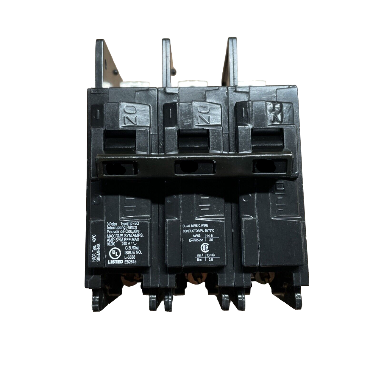 BQ3B050 - SIemens Bolt-On 50 Amp 3 Pole Circuit Breaker - Essential Electric Supply