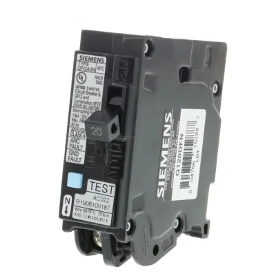 Siemens Q120DFN Circuit Breaker | 120/240V 20A 1P 10kA@120V Plug-In Q Series