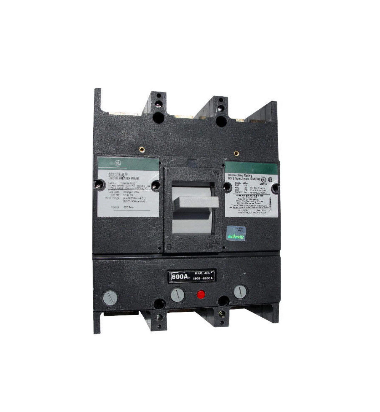 General Electric THJK636450WL Circuit Breaker | 600V 450A 3P 35kA@480V Feed-Thru J600 Line